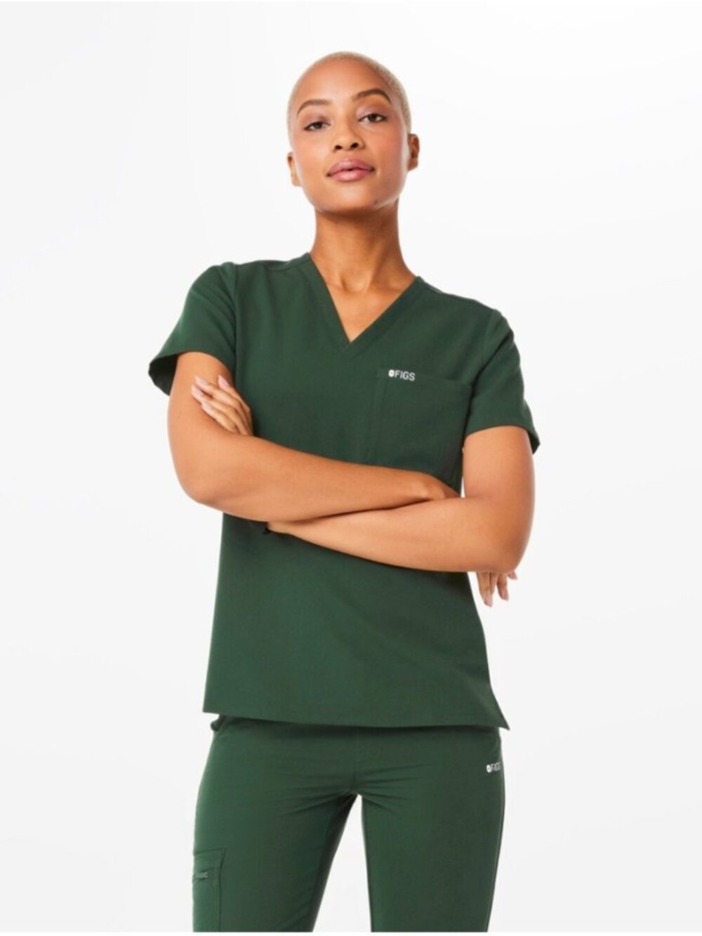 FIGS Women's EUC Catarina Limited Edition British Racing Stripe Scrub Top | S